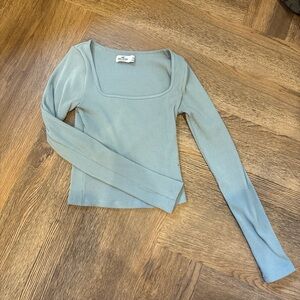 Hollister Light Blue Long Sleeve Bodysuit